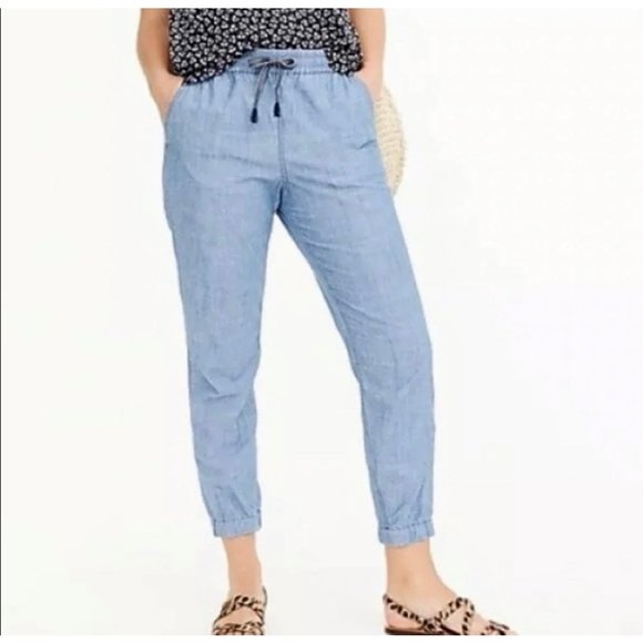 J. Crew Light Blue Track Pants - Picture 1 of 6